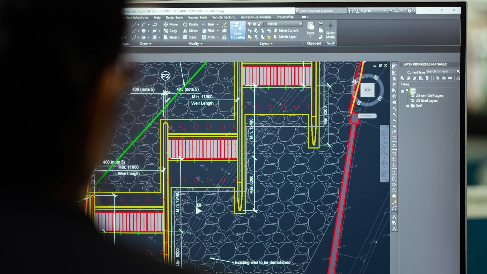 Female Engineer Planning Dam